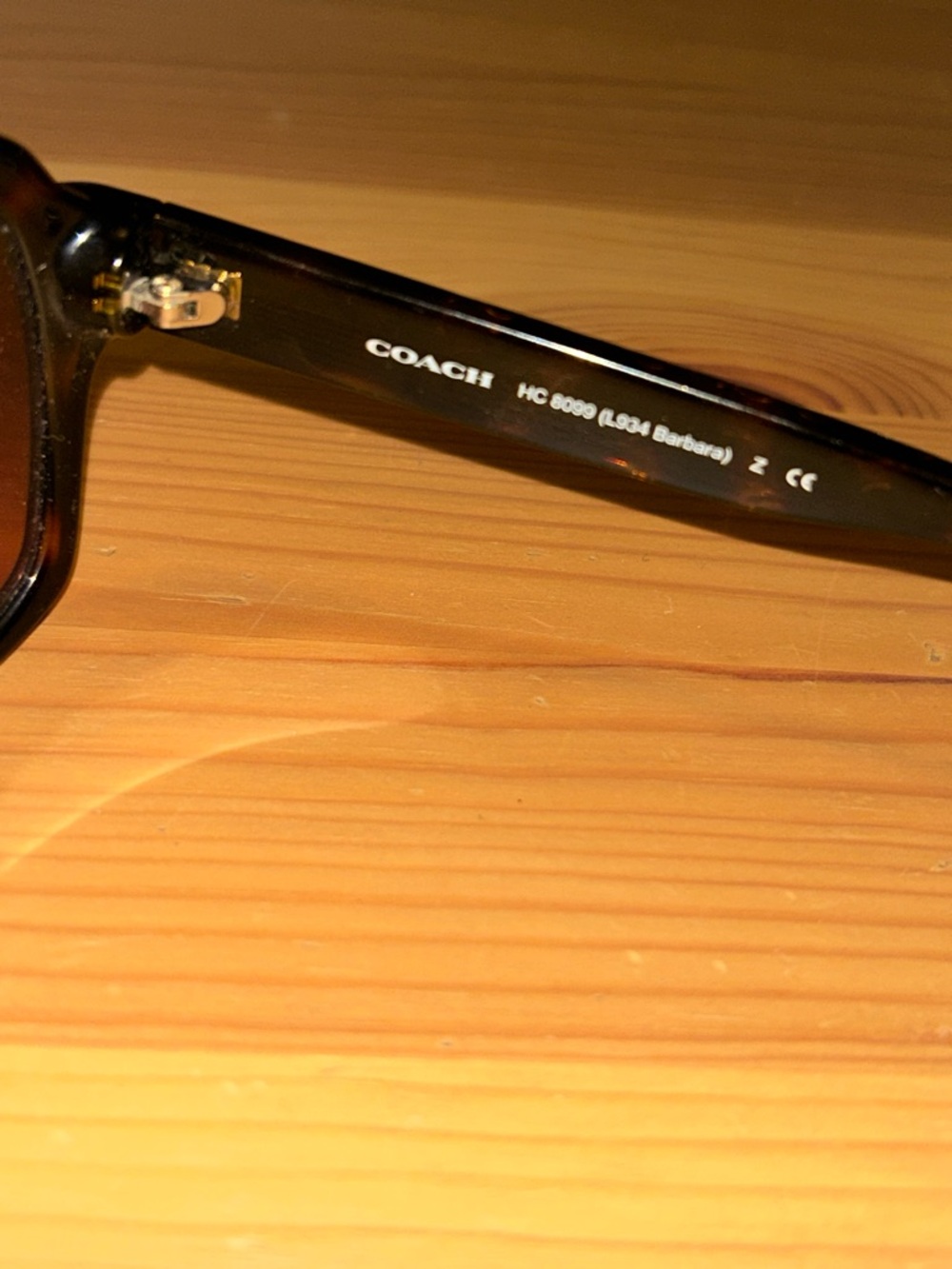 Coach Black Tortoiseshell-Accent Women's Sunglasses - Picture 4 of 4